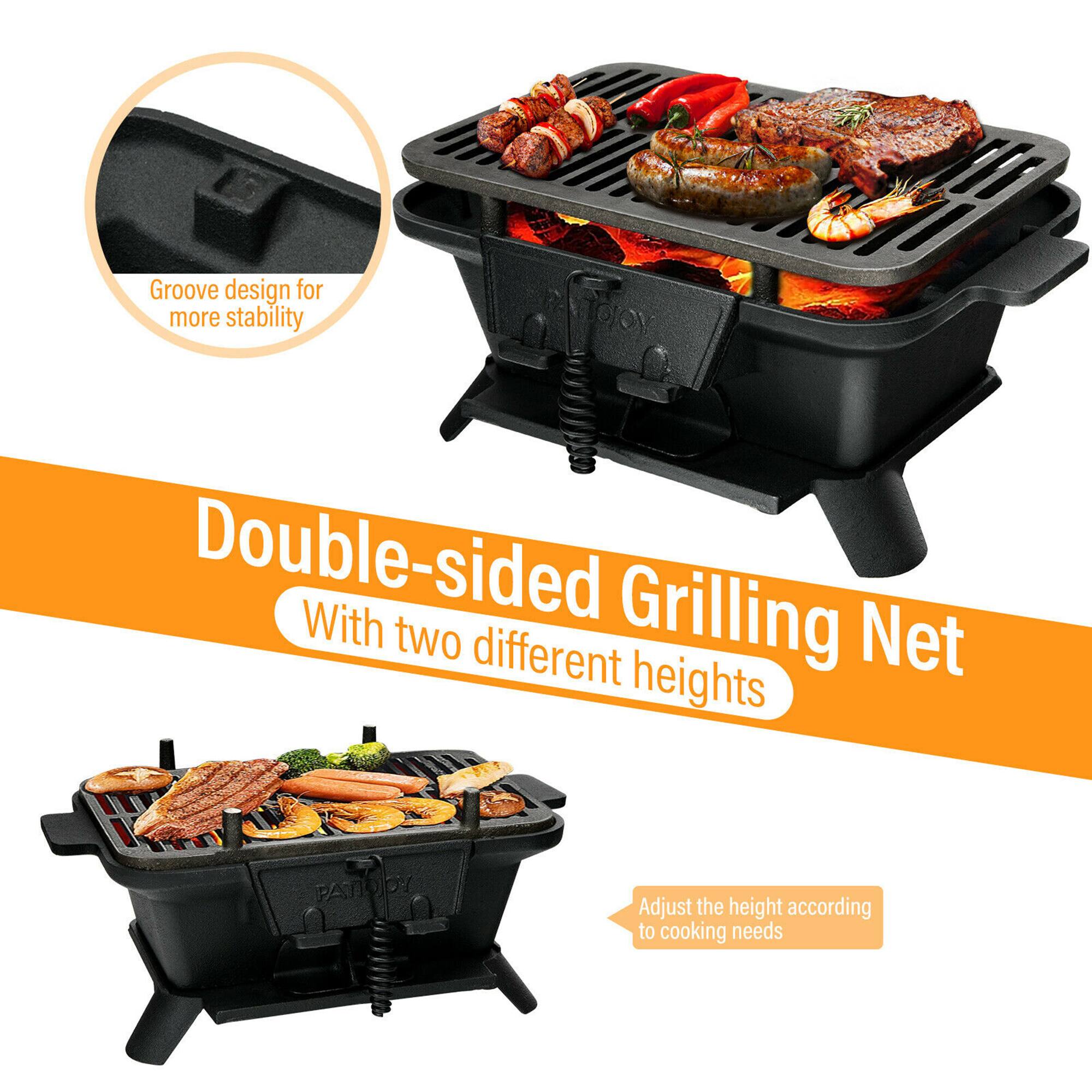 Groove design for more stability

Double-sided Grilling Net
With two different heights

Adjust the height according to cooking needs