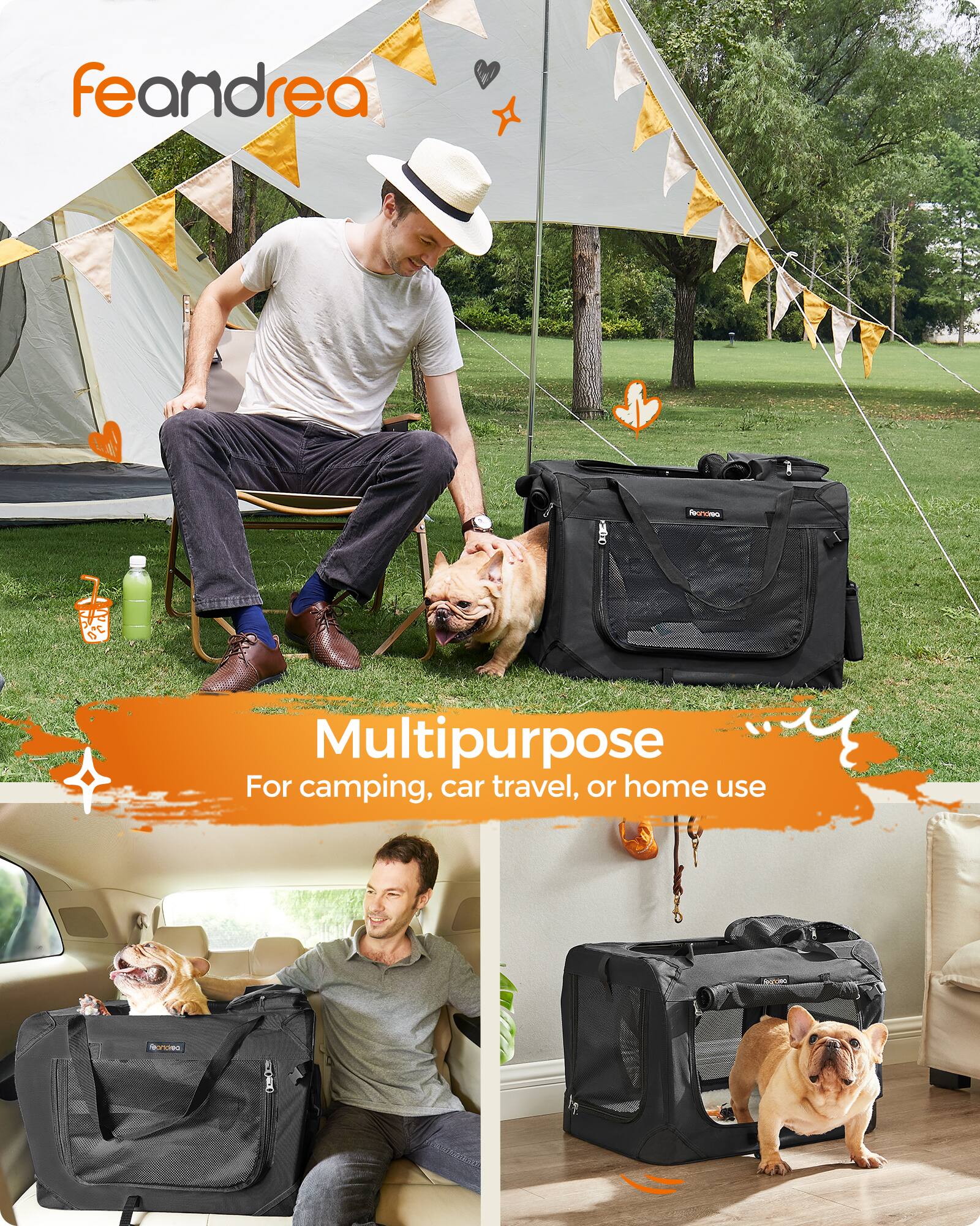 feandrea  
Multipurpose For camping, car travel, or home use