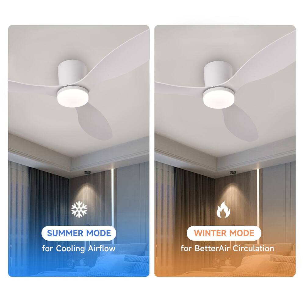 SUMMER MODE  
for Cooling Airflow  

WINTER MODE  
for Better Air Circulation