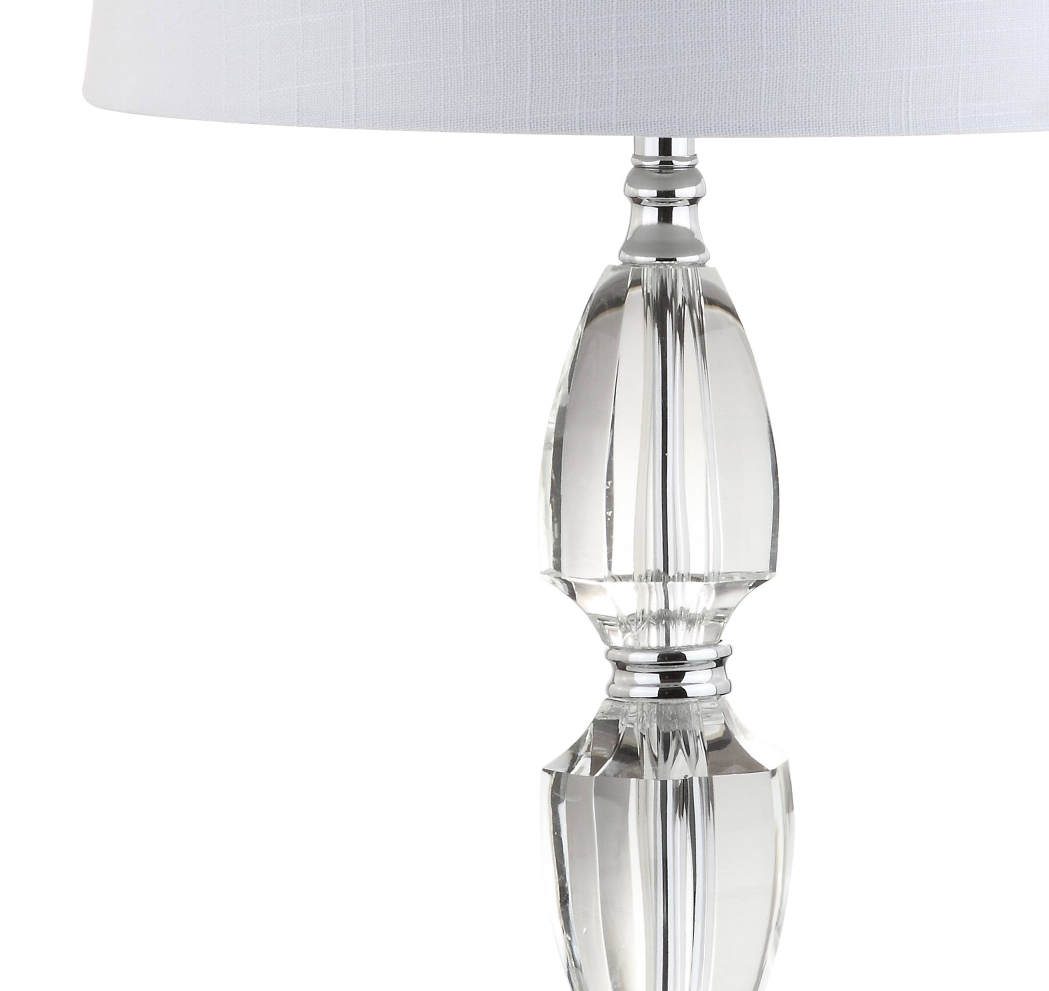 Alt View 6. Jonathan Y - Graham 27" Crystal LED Table Lamp, Clear/Chrome - Clear.