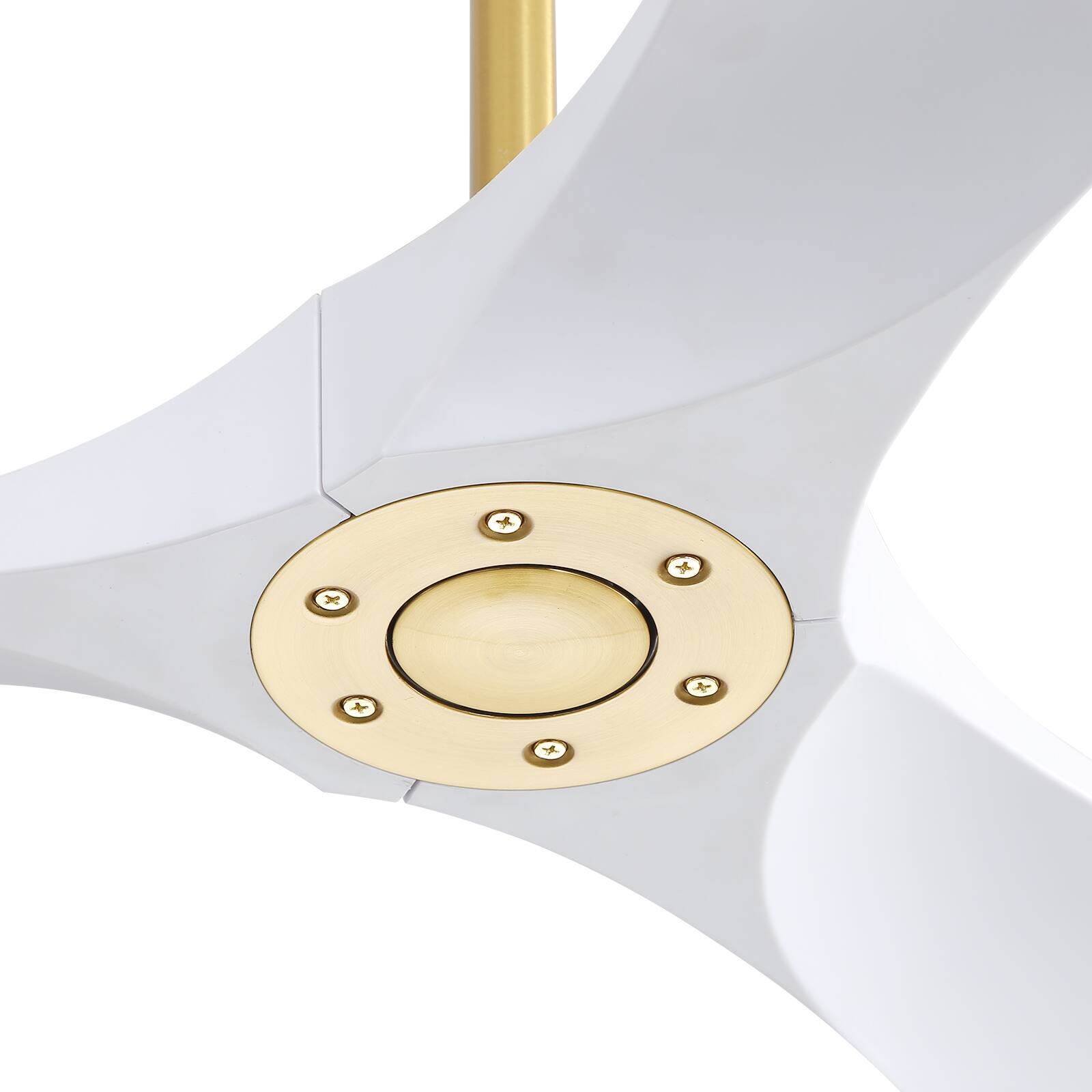 Alt View 4. Sofucor - Large Ceiling Fan No Light 60'' Reversible Modern Farmhouse Bedroom Ceiling Fans With Remote and APP Control - Gold.