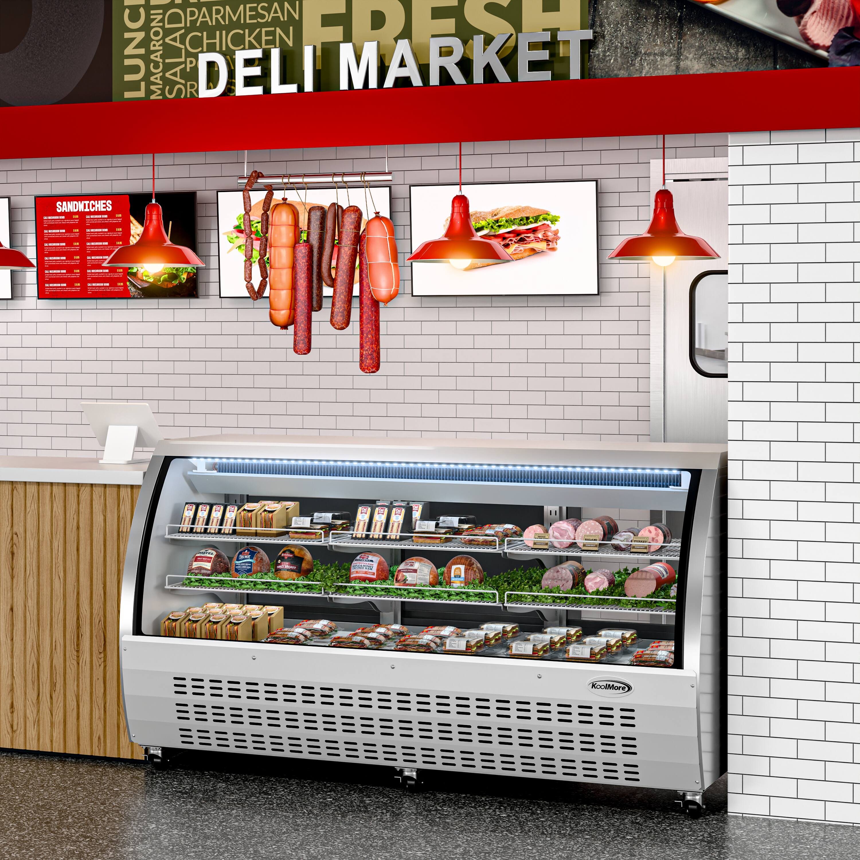 LUNCH  
MACARONI SALAD  
PARMESAN  
CHICKEN  
DELI MARKET  

SANDICHES  

KoolMore