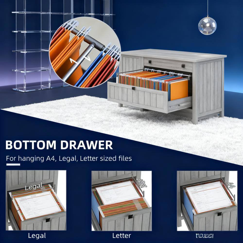 BOTTOM DRAWER  
For hanging A4, Legal, Letter sized files  

Legal  
Letter  
A4  

NOVEGI