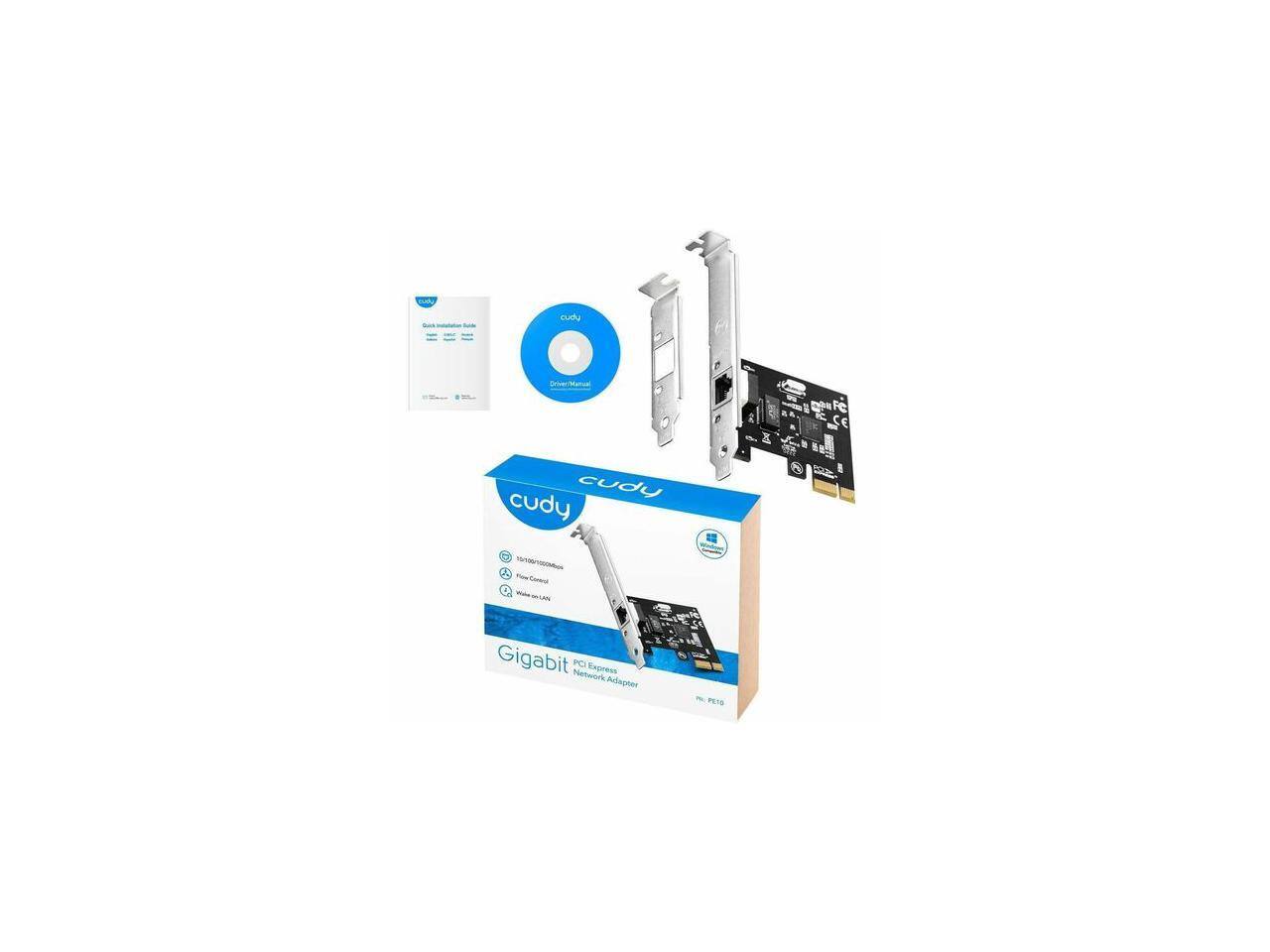 TA qudu C a A & Fe KC 1 cudy cudy / 1 - Gigabit Network PC Express Adapter - FENA

cudy
Gigabit PCI Express Network Adapter
Model: PE10