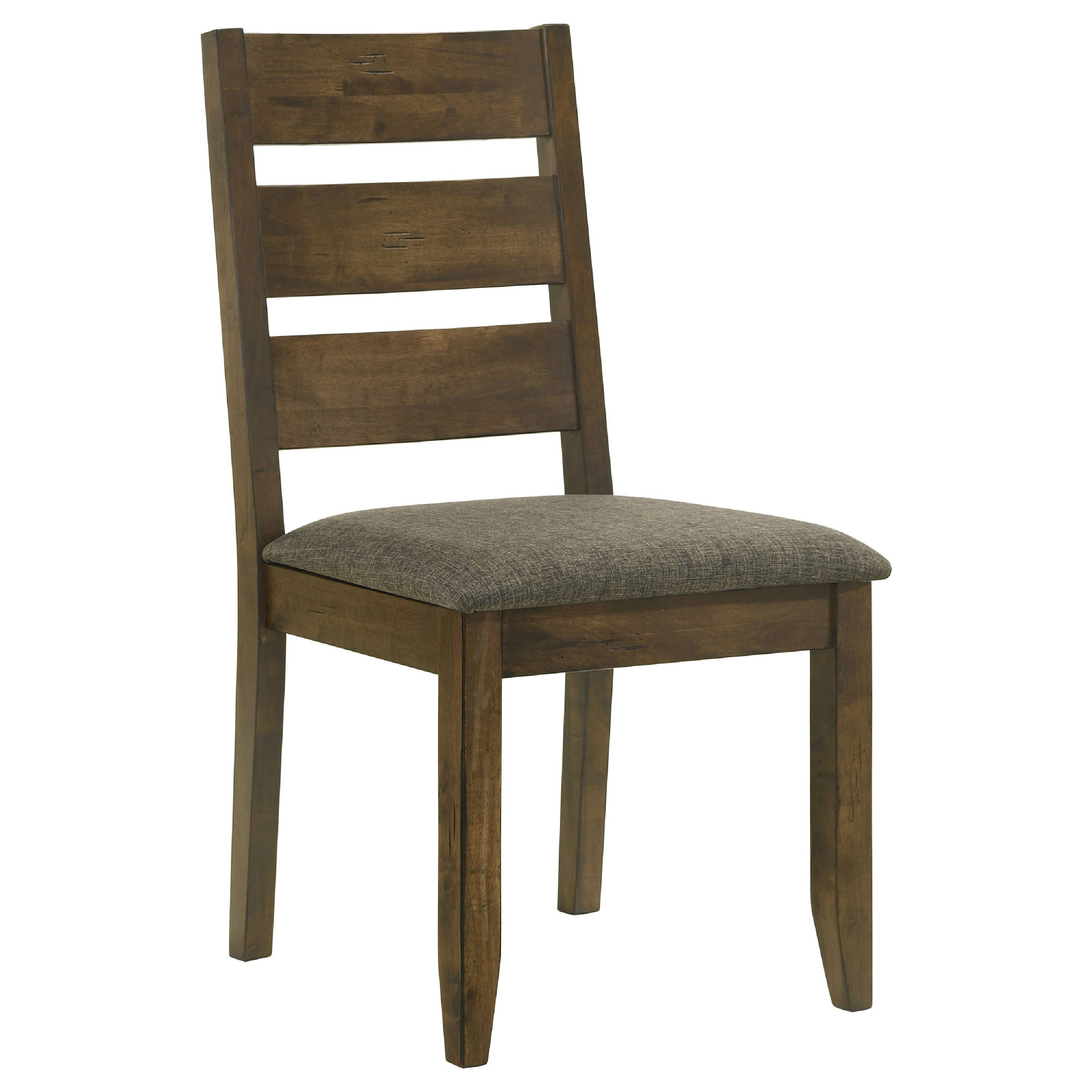 Alt View 1. Manhattan Lane - Wooden Ladder Back Dining Chairs, Knotty Nutmeg & Brown, Set of 2 - Knotty Nutmeg & Brown.