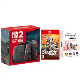 Switch 2 Console with Star Fox Game and MightySkins Code Bundle