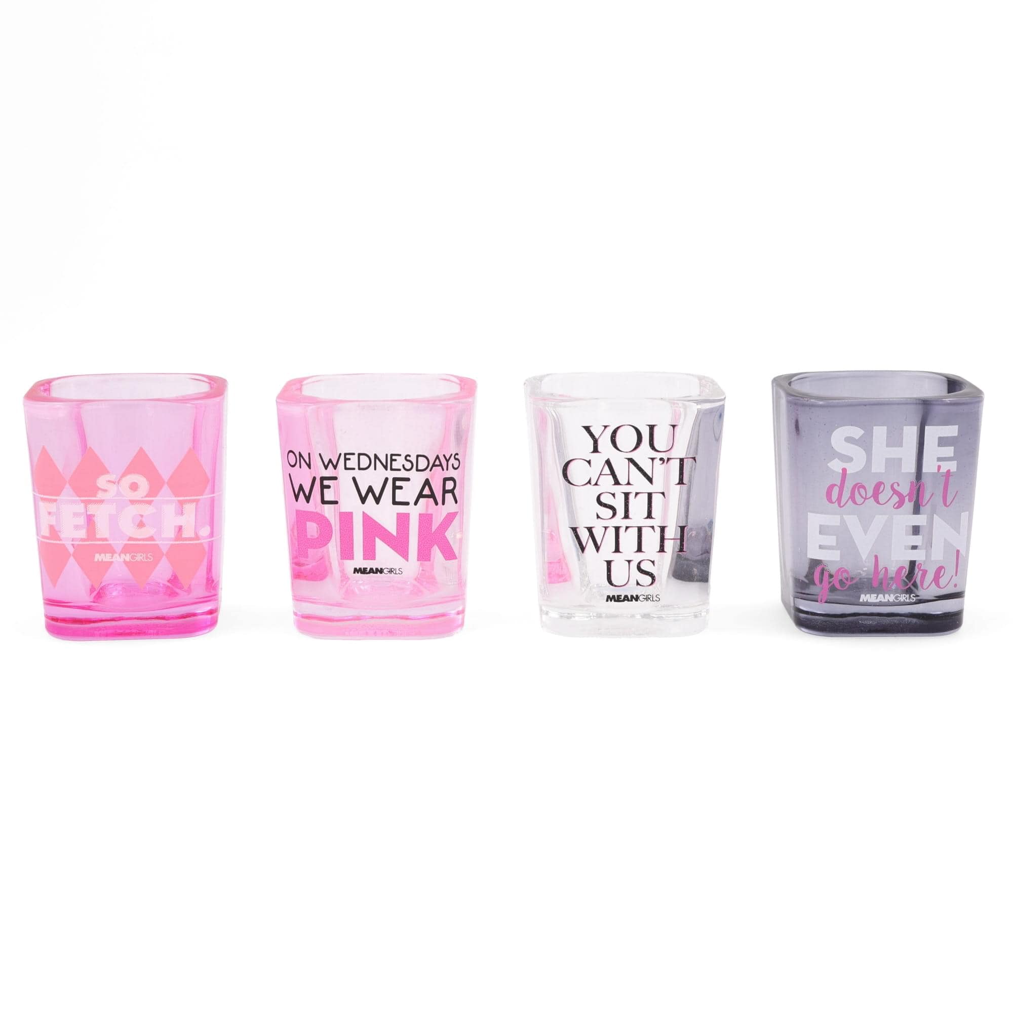 Silver Buffalo - Mean Girls Quotes 2-Ounce Mini Shot Glasses | Set of 4 - Multi-Colored price history on PriceWatchPro