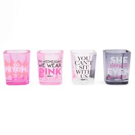Silver Buffalo - Mean Girls Quotes 2-Ounce Mini Shot Glasses | Set of 4 - Multi-Colored