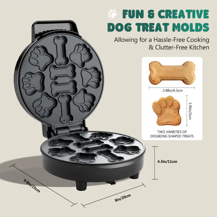 KEINVE Waffle Maker for Dog Treats Inch Non Stick Pet Snack