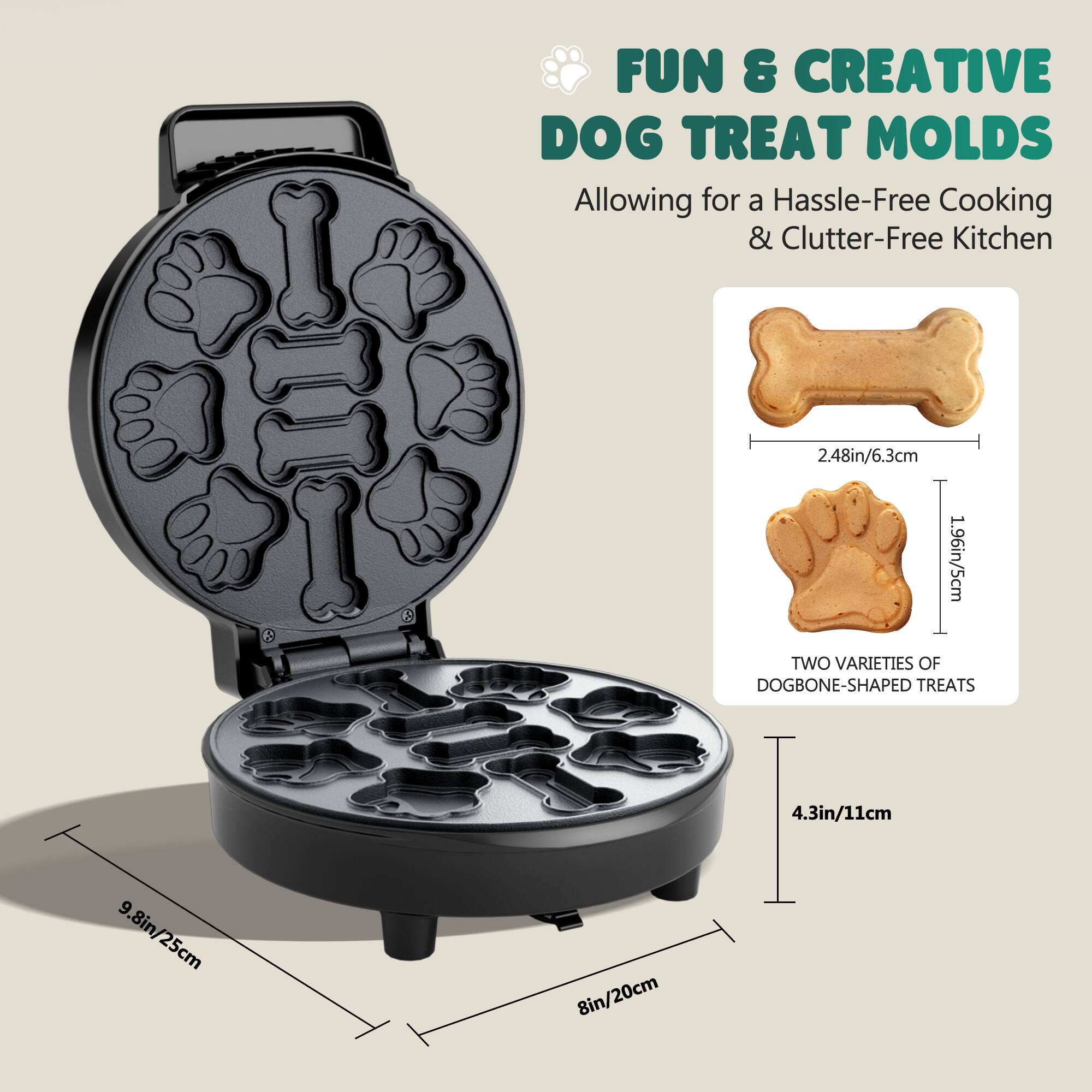 KEINVE Waffle Maker for Dog Treats Inch Non Stick Pet Snack