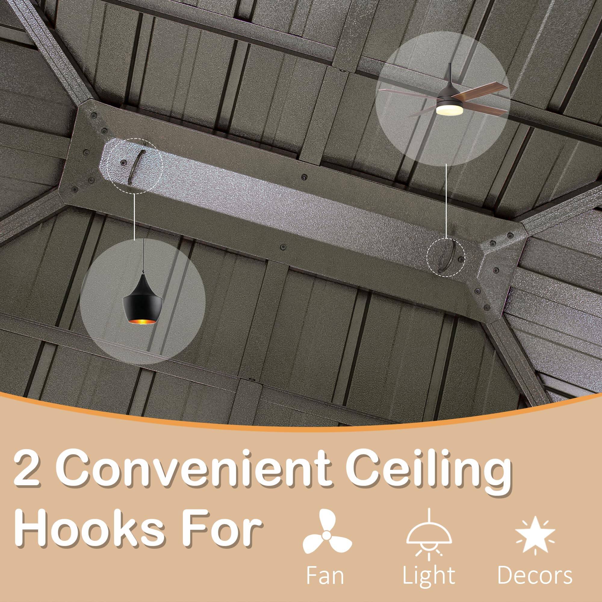 2 Convenient Ceiling Hooks For Fan Light Decors