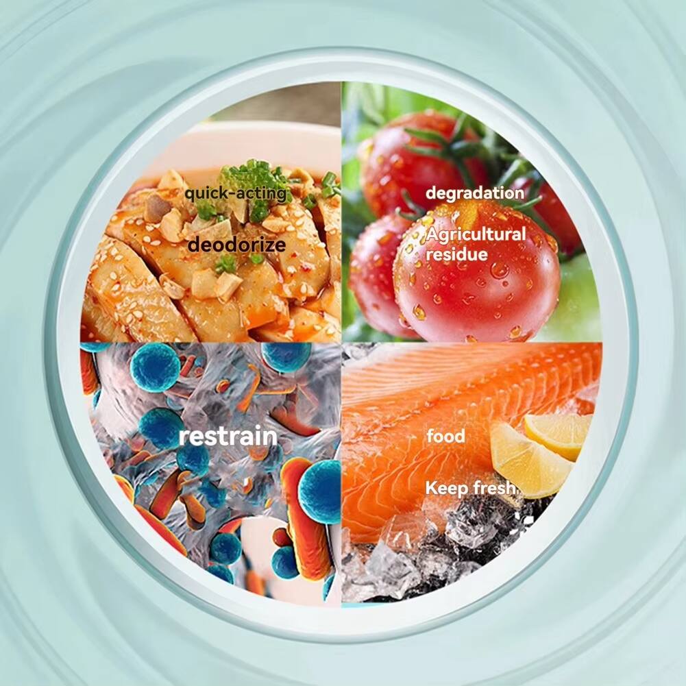 quick-acting deodorize  
degradation Agricultural residue  
restrain  
food Keep fresh