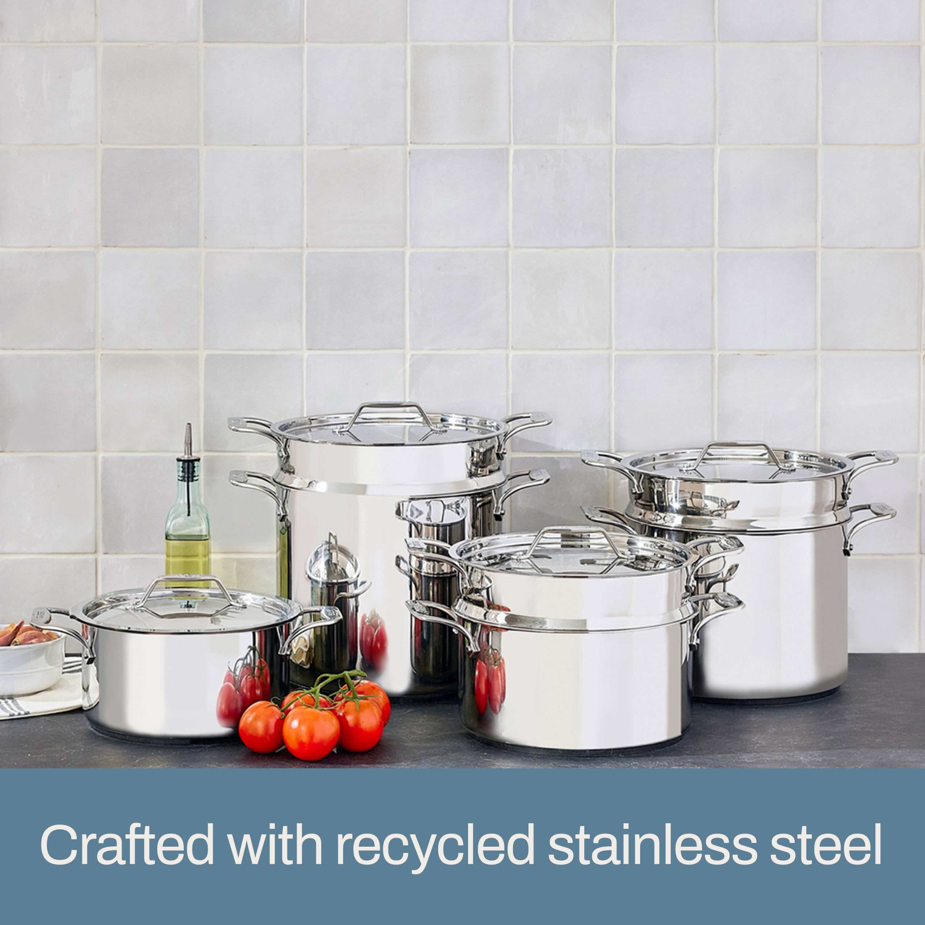 Crafted with recycled stainless steel