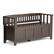 Front. Simpli Home - Acadian solid wood 48 inch Wide Transitional Entryway Storage Bench - Brunette Brown.
