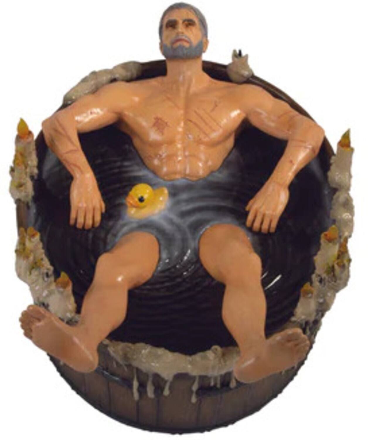 Alt View 1. Dark Horse Comics - Dark Horse - The Witcher 3: Wild Hunt - Geralt in the Bath Statuette   - Collectibles - Multicolor.