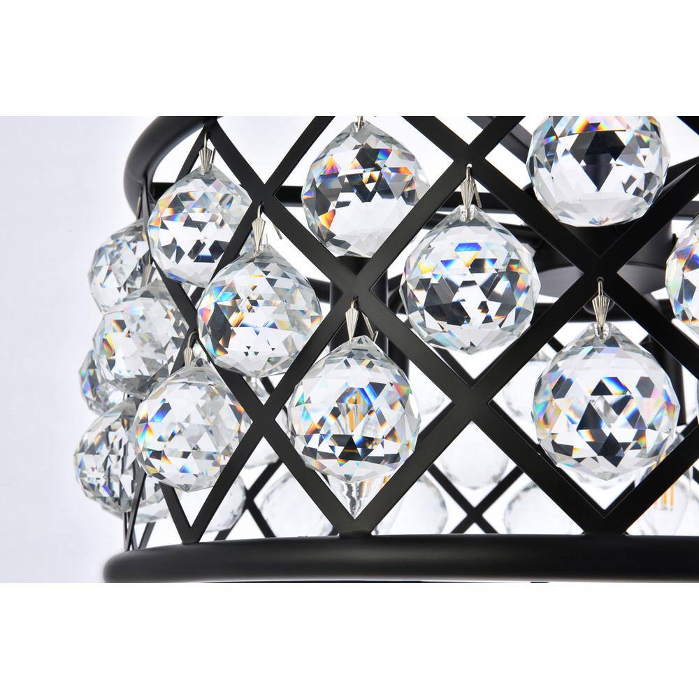 Alt View 3. Urban Classic - Madison 5 light Matte Black Chandelier Clear Royal Cut Crystal - Matte Black.