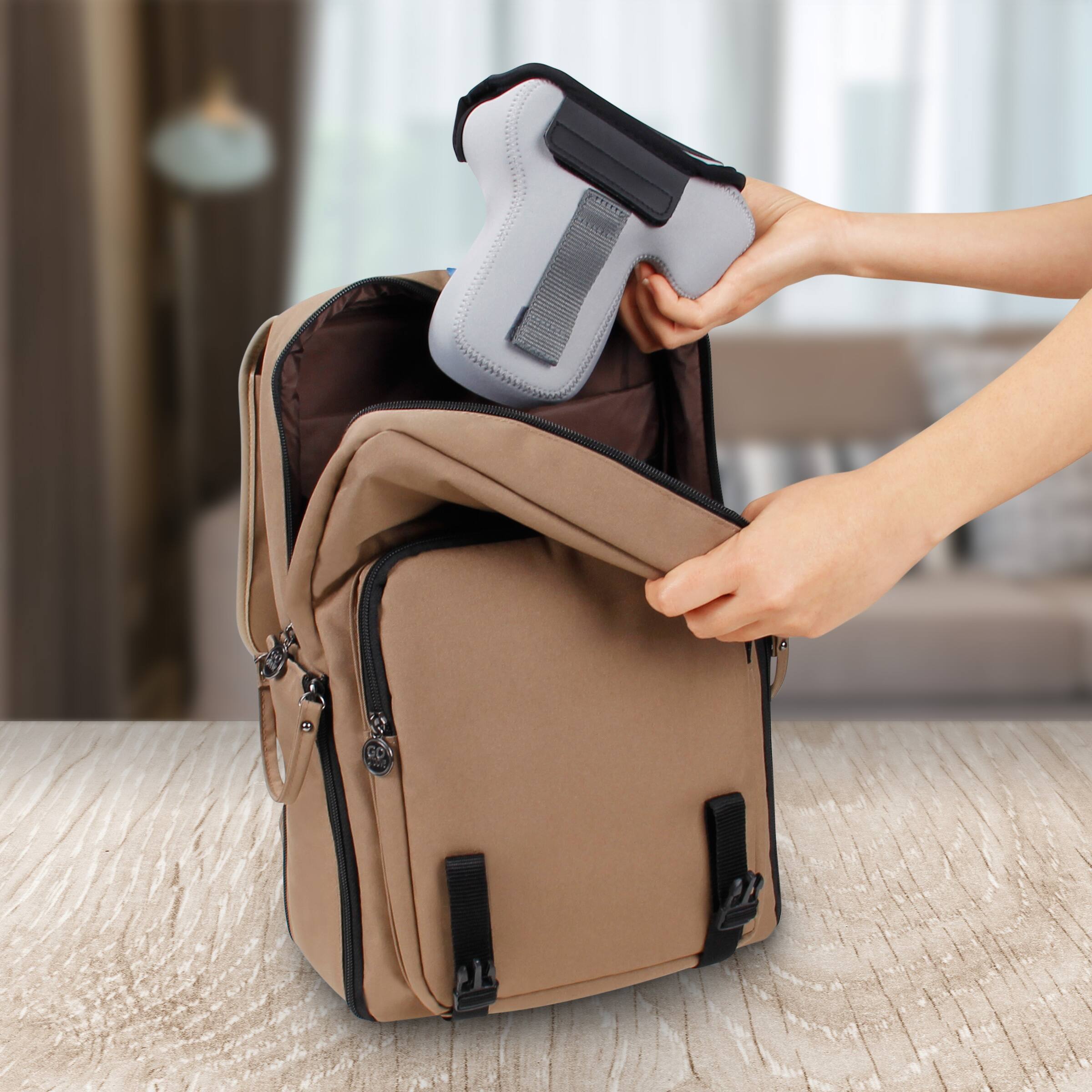 Alt View 7. USA Gear - DSLR Camera Sleeve Case with Accessory Storage & Strap Openings.