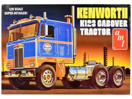 Skill 3 Model Kit Kenworth K-123 Cabover Truck Tractor "Gulf Oil" 1/25 Scale Model by AMT - Blue And Orange