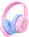 Left. Tronsmart - KH03 Active Noise Cancelling Wireless Headphones w/ 74/85/93dB Safe Volume, LED Lights, 70H Playtime for School Travel - Princess Pink.