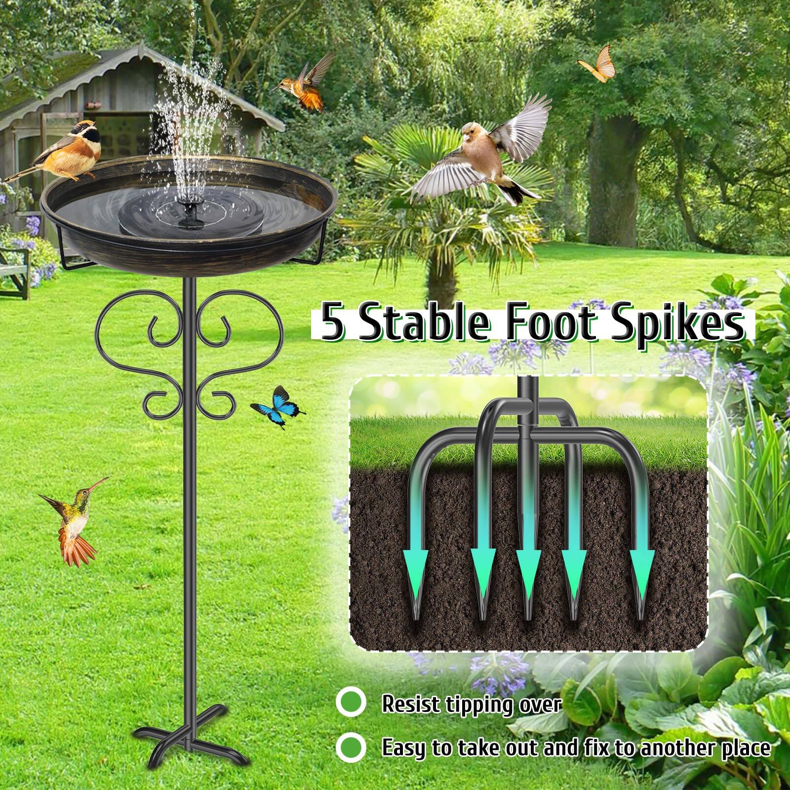 5 Stable Foot Spikes

- Resist tipping over
- Easy to take out and fix to another place