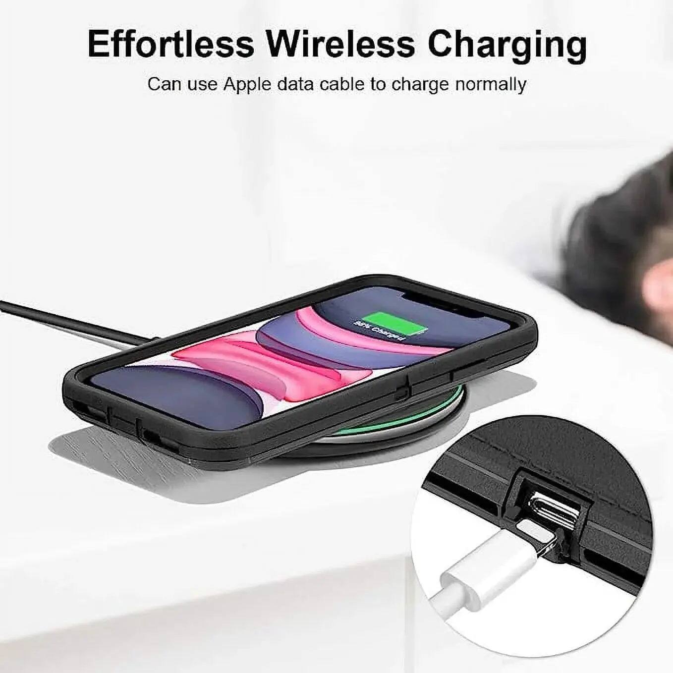 Effortless Wireless Charging  
Can use Apple data cable to charge normally