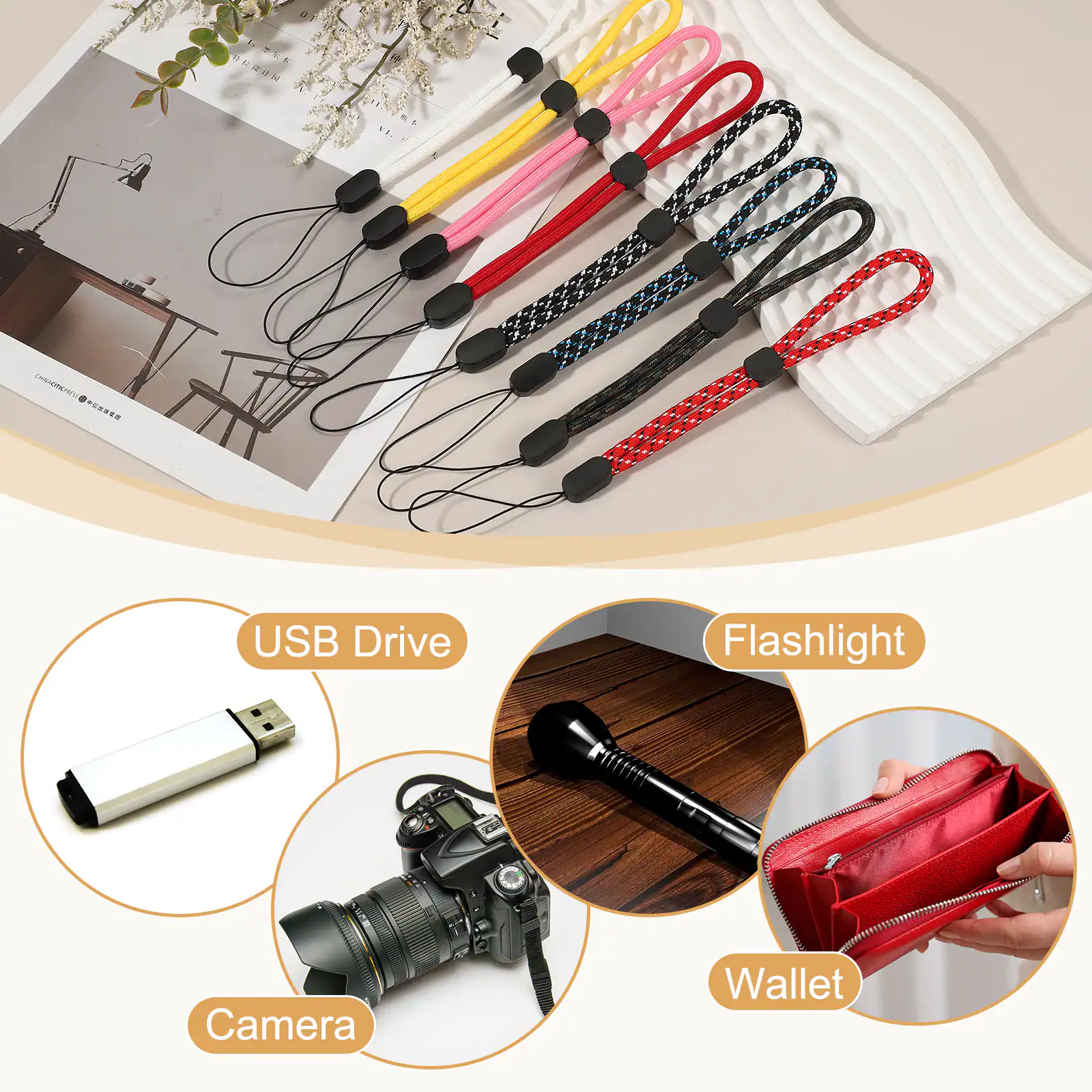 Unique Bargains Camera Wrist Strap, 6pcs Adjustable Nylon Wristlet ...
