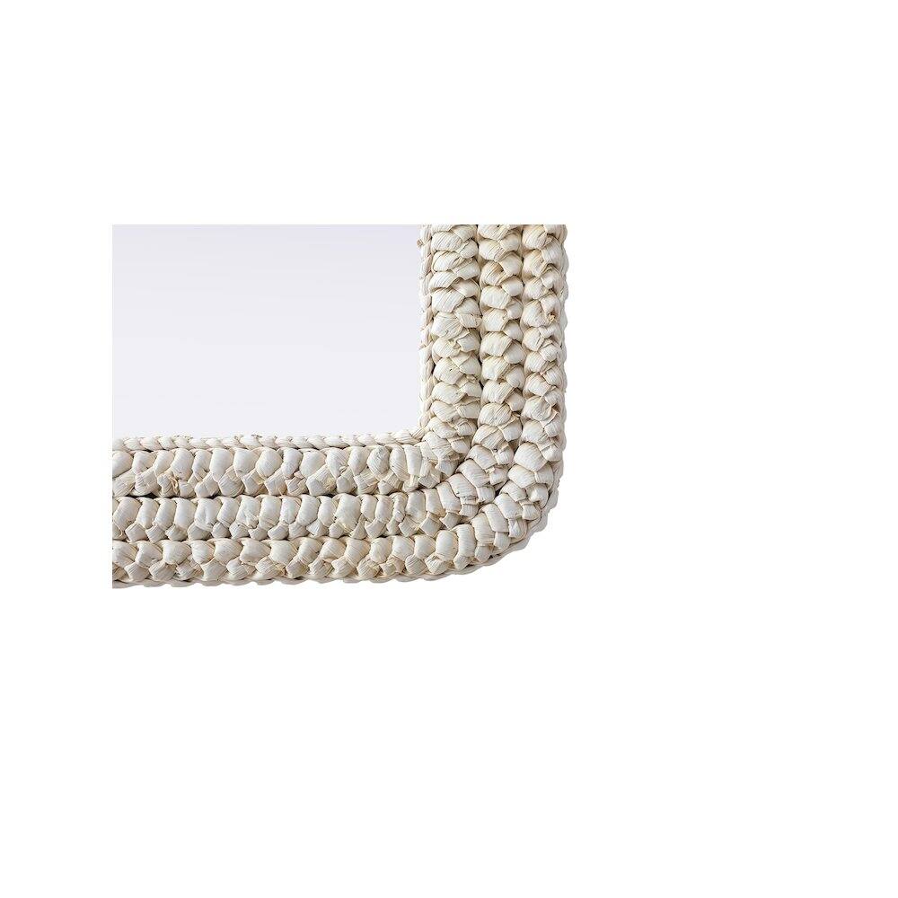 Back. Elegant Decor - Arch Cornhusk Mirror 27x42 in Linen White - Linen White.