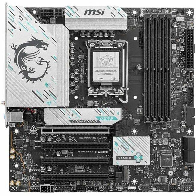 MSI B860M GAMING PLUS WIFI PELE  
LIGHTNING GENS  
GAMING  
USB 3.2 Gen 1  
USB 3.2 Gen 1