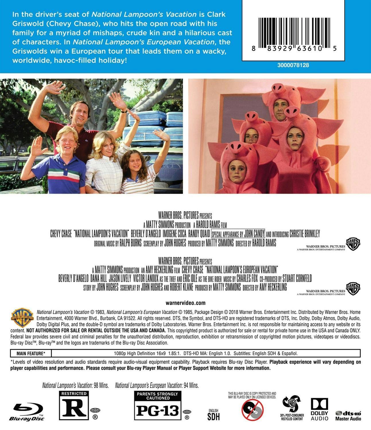 Back. National Lampoon's Vacation/National Lampoon's European Vacation (Blu-ray Double Feature) [Blu-ray].