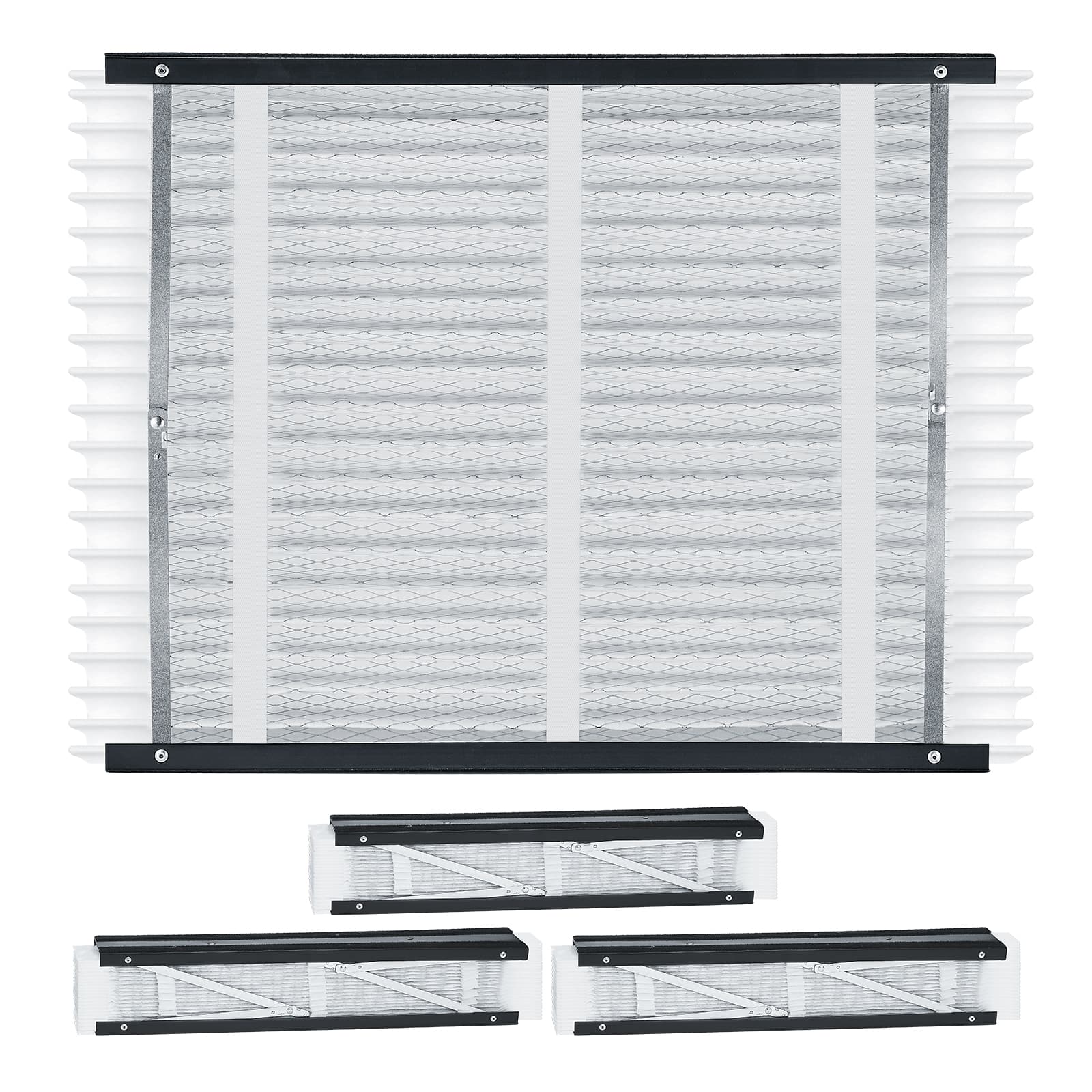 VEVOR - 20 x 25 x 4 Furnace Filter, MERV 11 HVAC Ac Filters,12-Month Electrostatic Pleated Air Conditioner Filters - Black and White