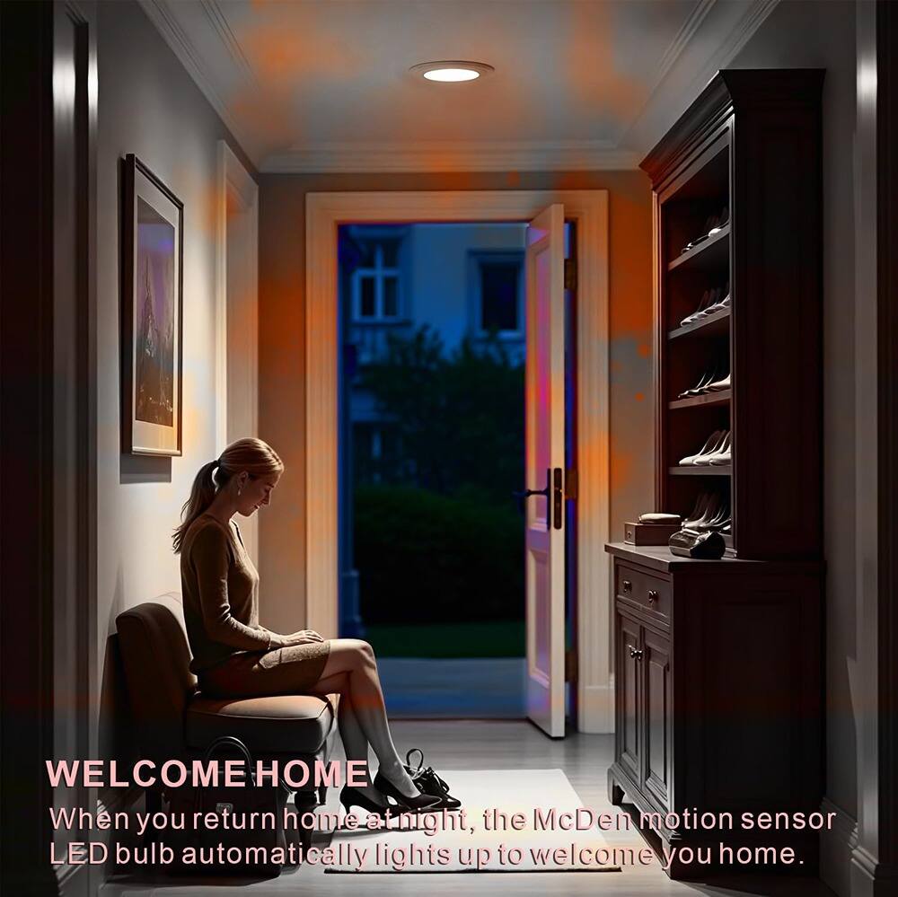 WELCOME HOME

When you return home at night, the McDermotion sensor LED bulb automatically lights up to welcome you home.