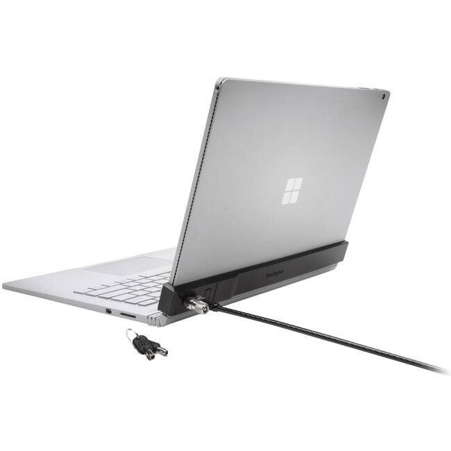 Front. Kensington - Locking Bracket for Surface Book - with MicroSaver 2.0 Keyed Lock - Black.