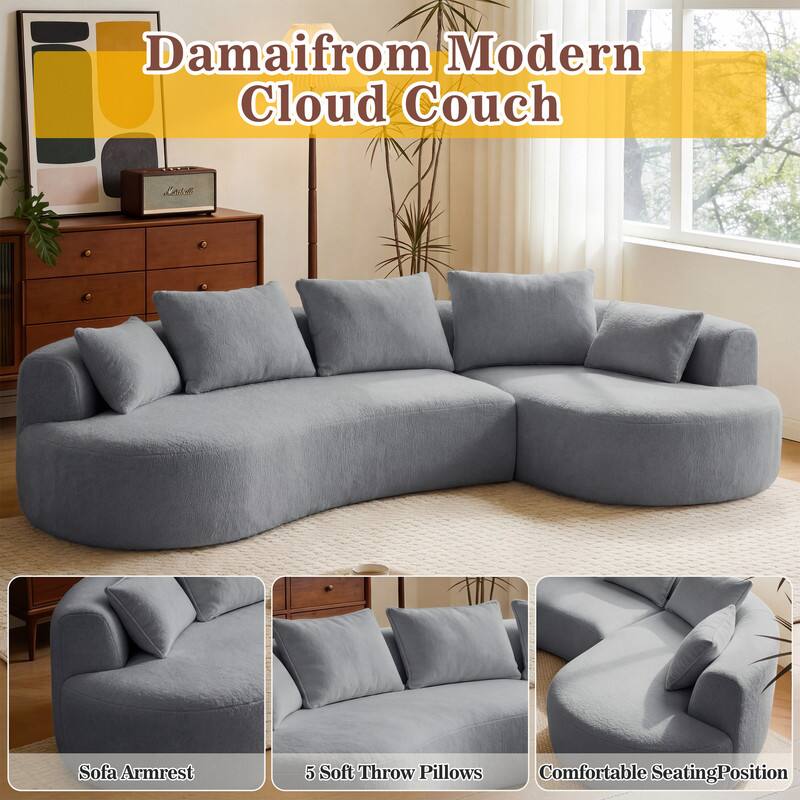 Damaifrom Modern Cloud Couch

- Sofa Armrest
- 5 Soft Throw Pillows
- Comfortable Seating Position