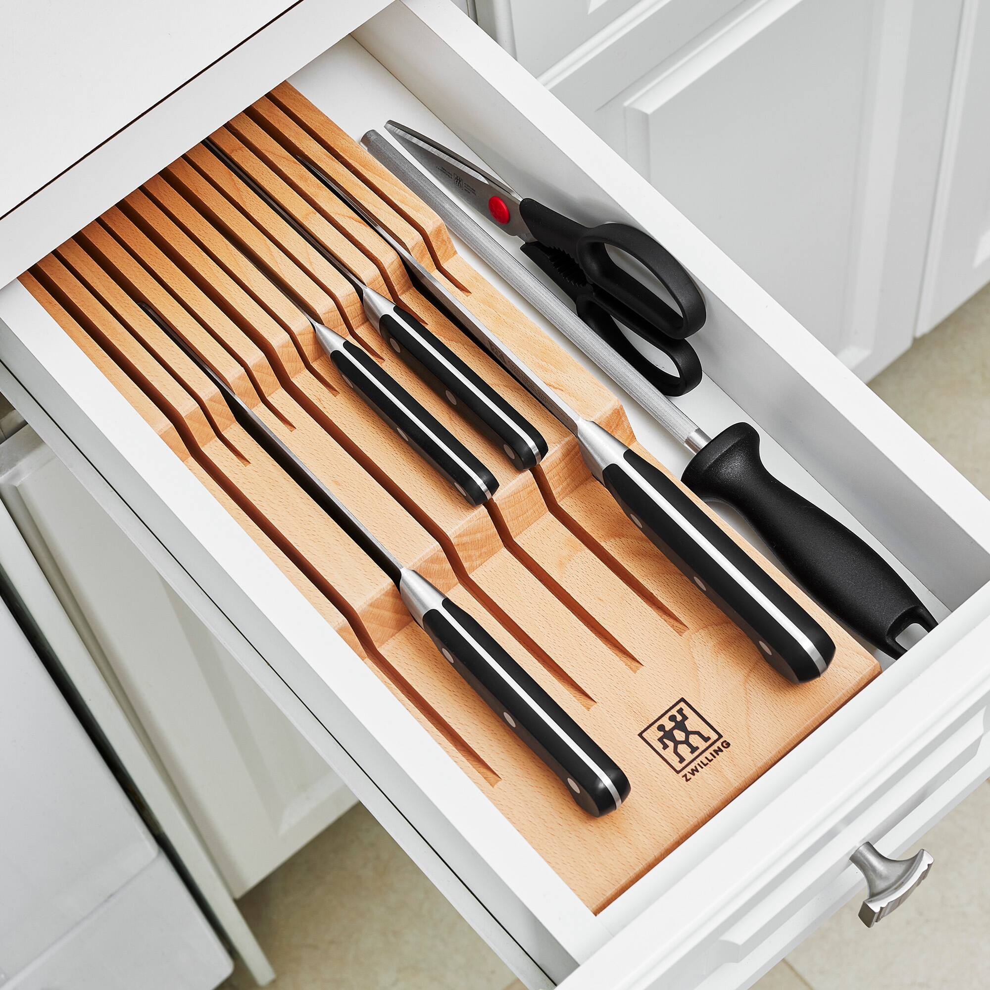 Alt View 2. ZWILLING - ZWILLING In-drawer Knife Organizer - 12 slot - Natural.