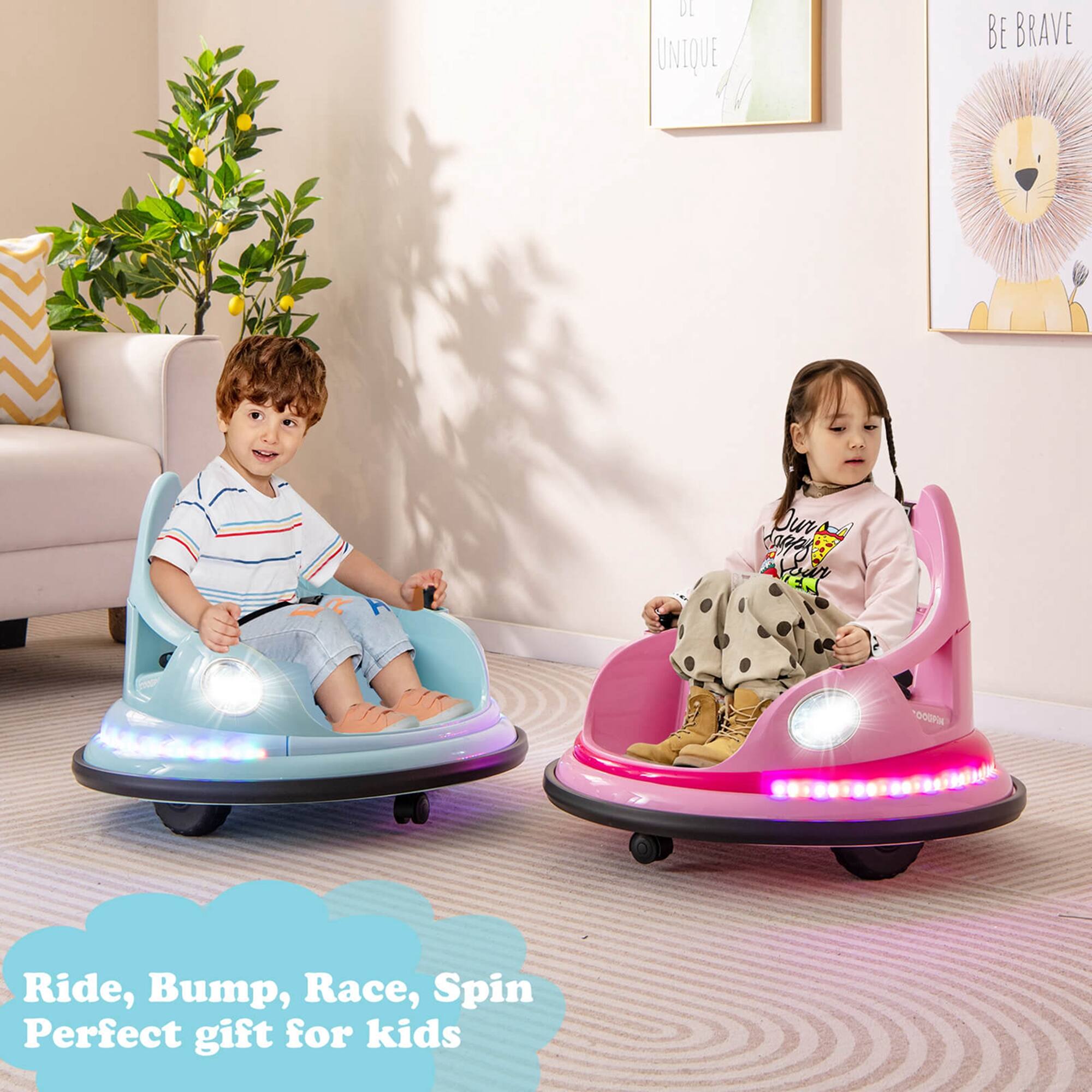 DE UNIQUE  
BE BRAVE  

Ride, Bump, Race, Spin  
Perfect gift for kids