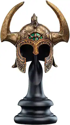 Front. Weta Workshop - WETA Workshop Mini Prop Replica - The War of the Rohirrim (2024) - The Helm of King Helm Replica - COLLECTIBLES - Multicolor.