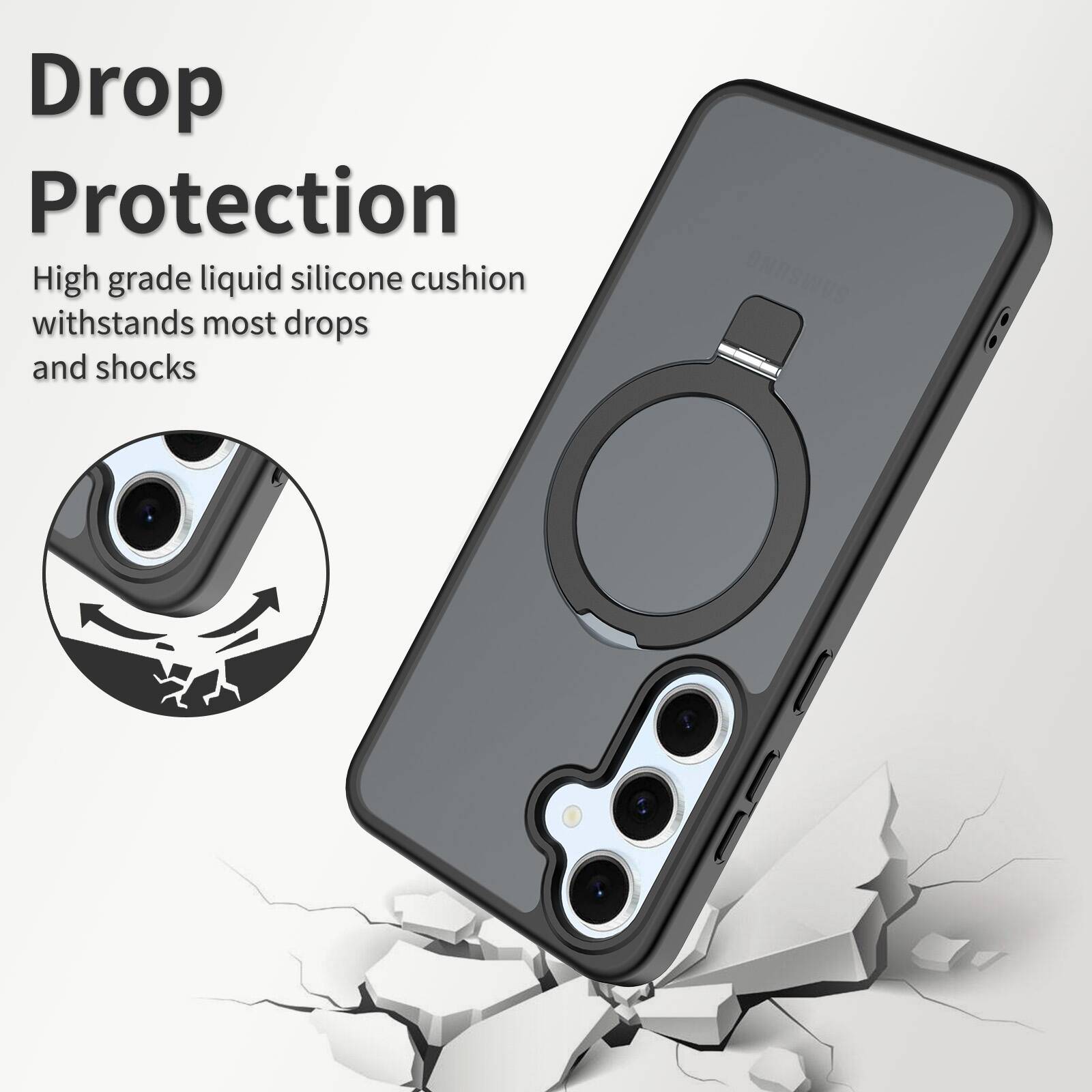 Drop Protection

High grade liquid silicone cushion withstands most drops and shocks