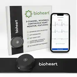 Biotricity - Bioheart with Large Strap (40.35" - 63.0") - Black