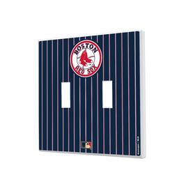 Keyscaper - 1976-2008 Cooperstown Pinstripe Double Toggle Light Switch Plate - Multicolor