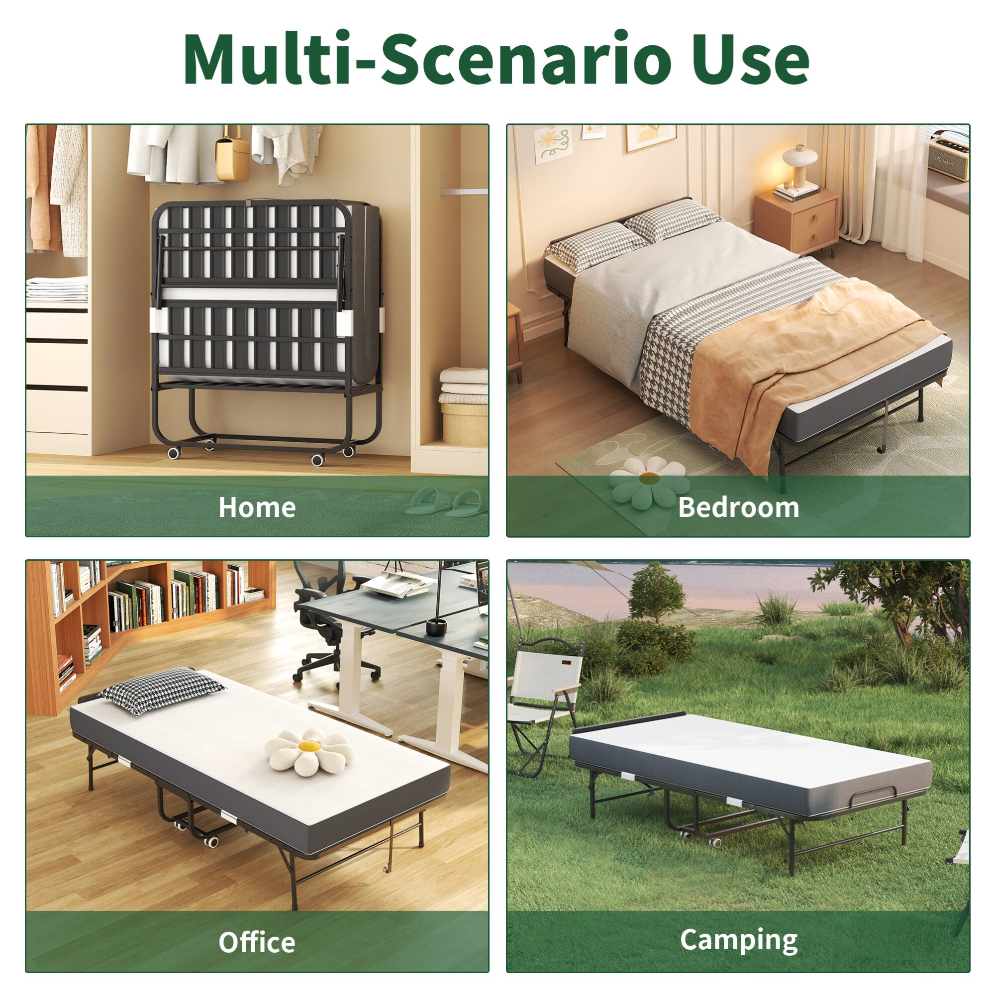 Multi-Scenario Use

Home  
Bedroom  
Office  
Camping