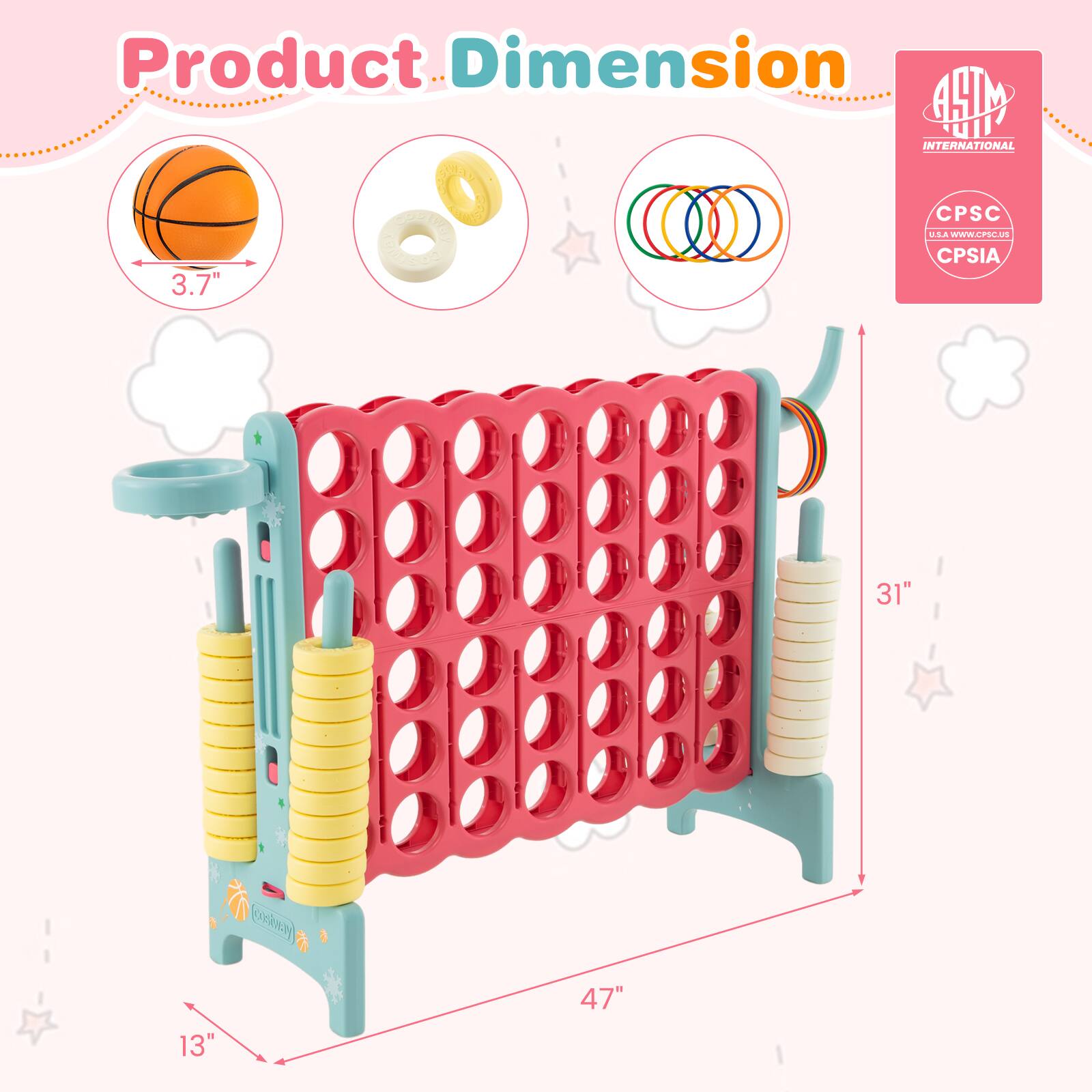 Product Dimension 3.7" 31" 13" 47" IM INTERNATIONAL CPSC CIA Www.cPsE.Us CPSIA