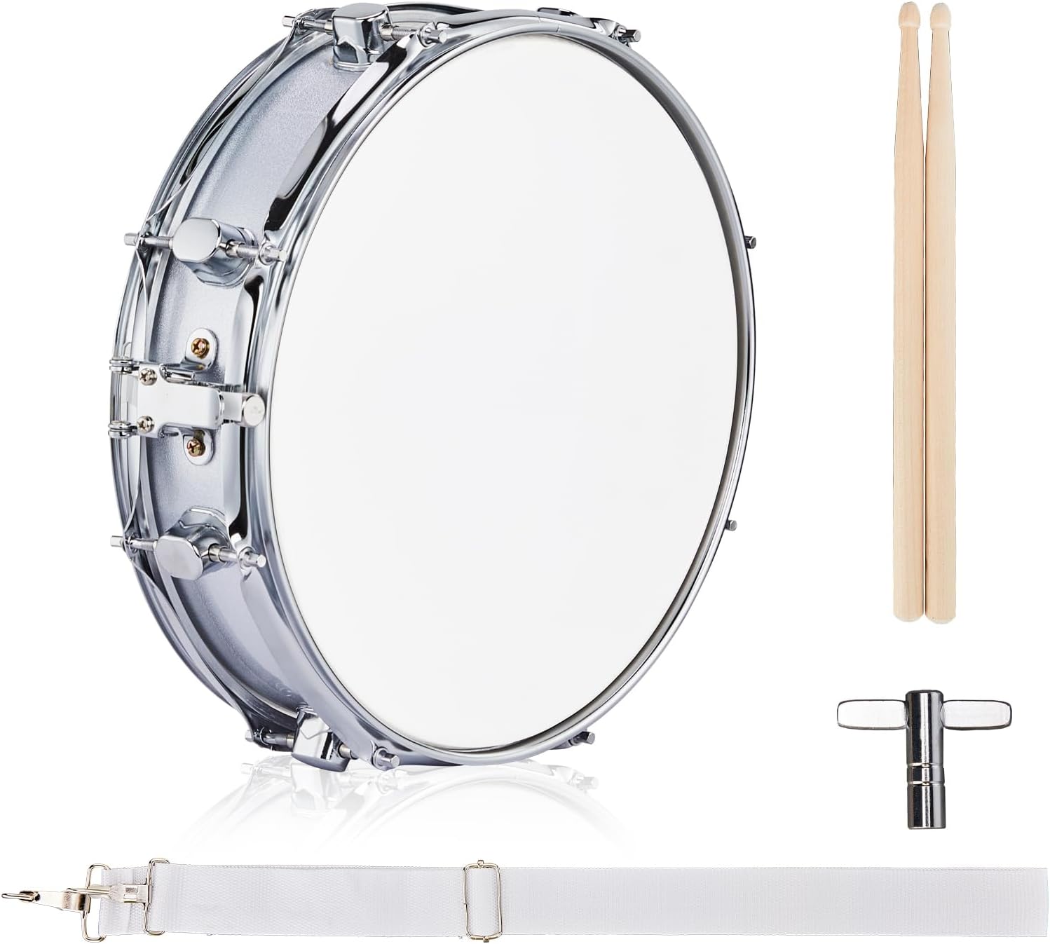 "Winado - 13"" x 3.5"" Snare Drum Kit, Snare Drum Set for Students with Premium Material, Excellent Sound, Classic Appearance (Silve" price history on PriceWatchPro