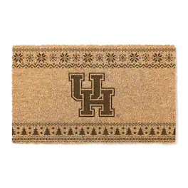 Jardine - Houston Cougars 18" x 30" Holiday Coir Doormat - Brown