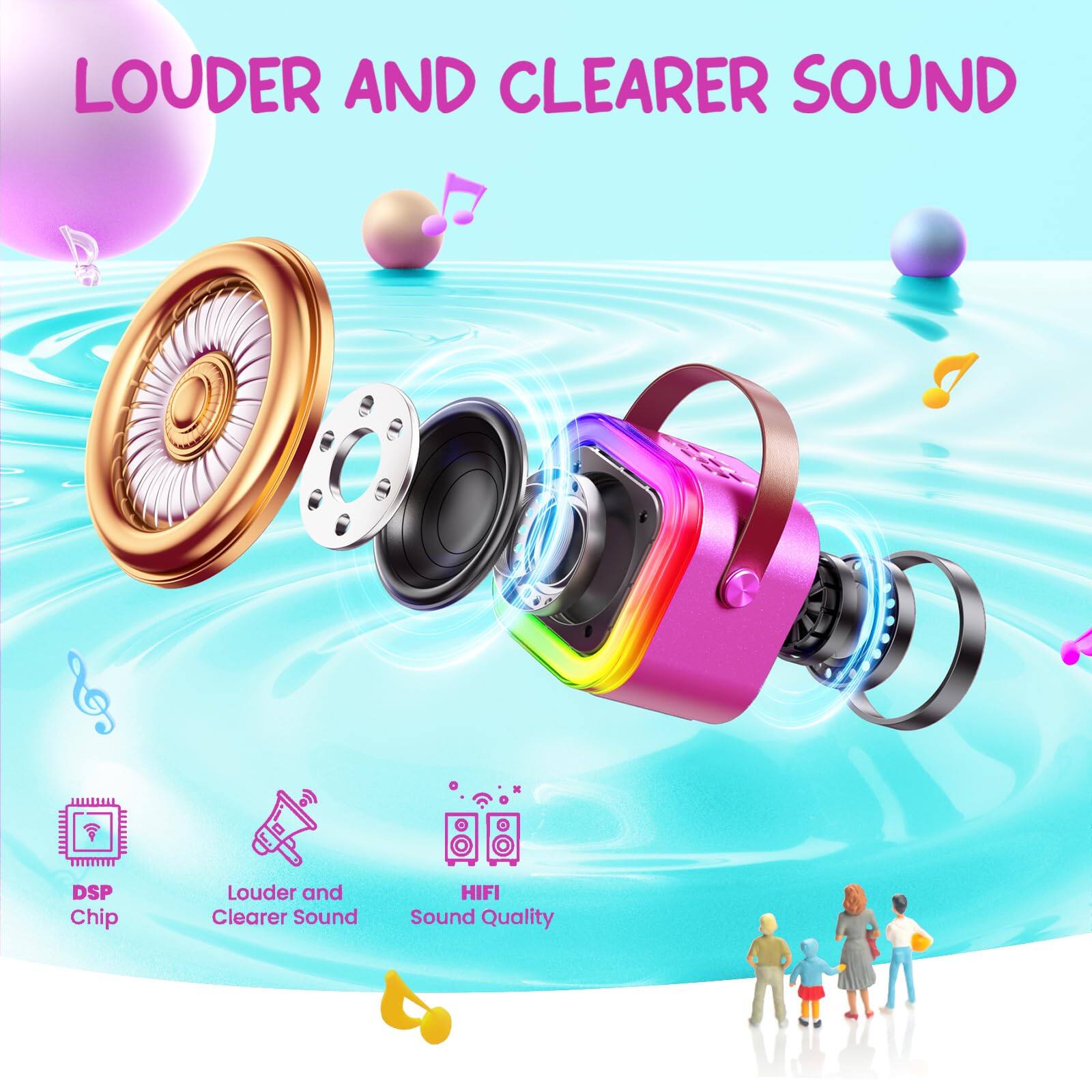 LOUDER AND CLEARER SOUND

- DSP Chip
- Louder and Clearer Sound
- HIFI Sound Quality