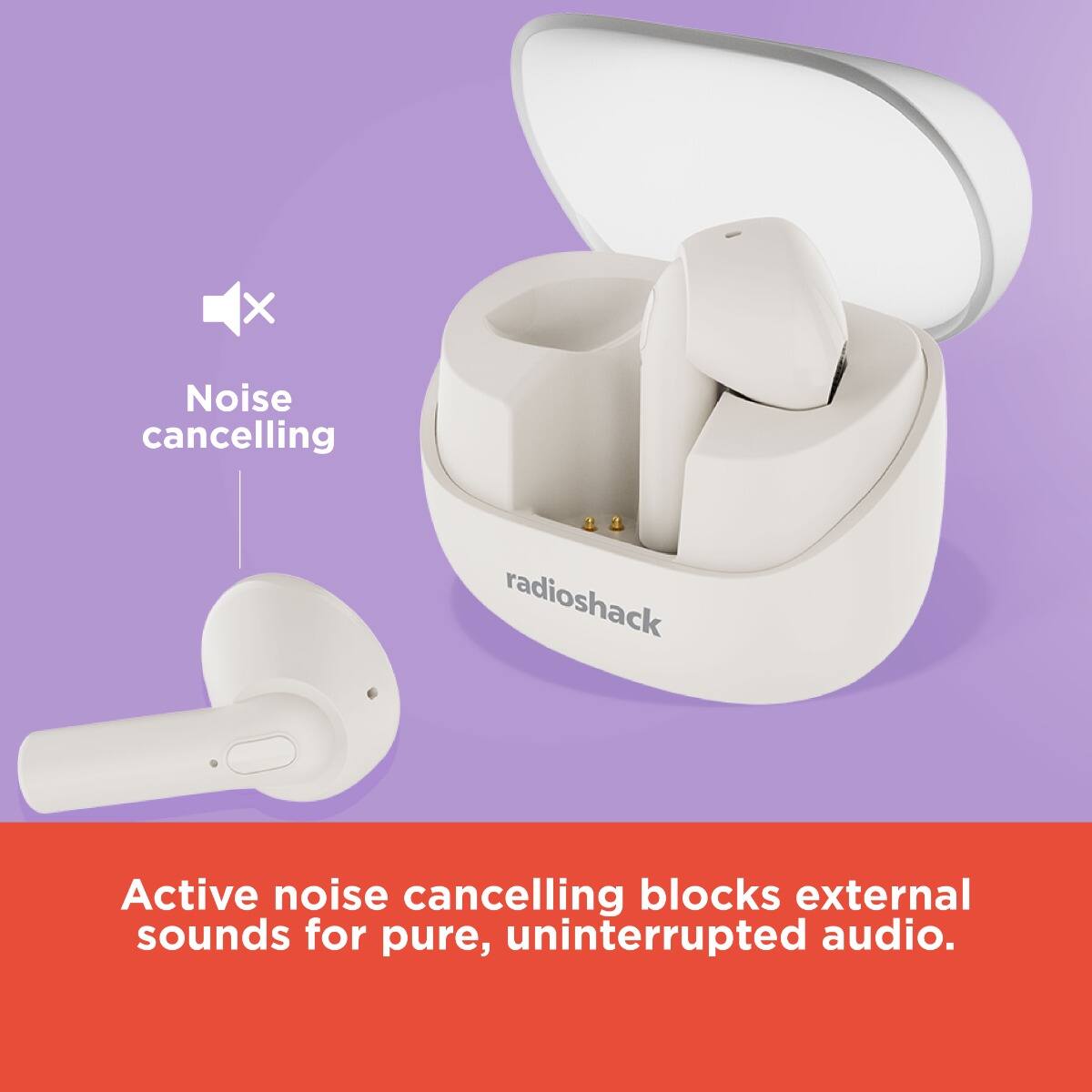 Noise cancelling

Active noise cancelling blocks external sounds for pure, uninterrupted audio.
