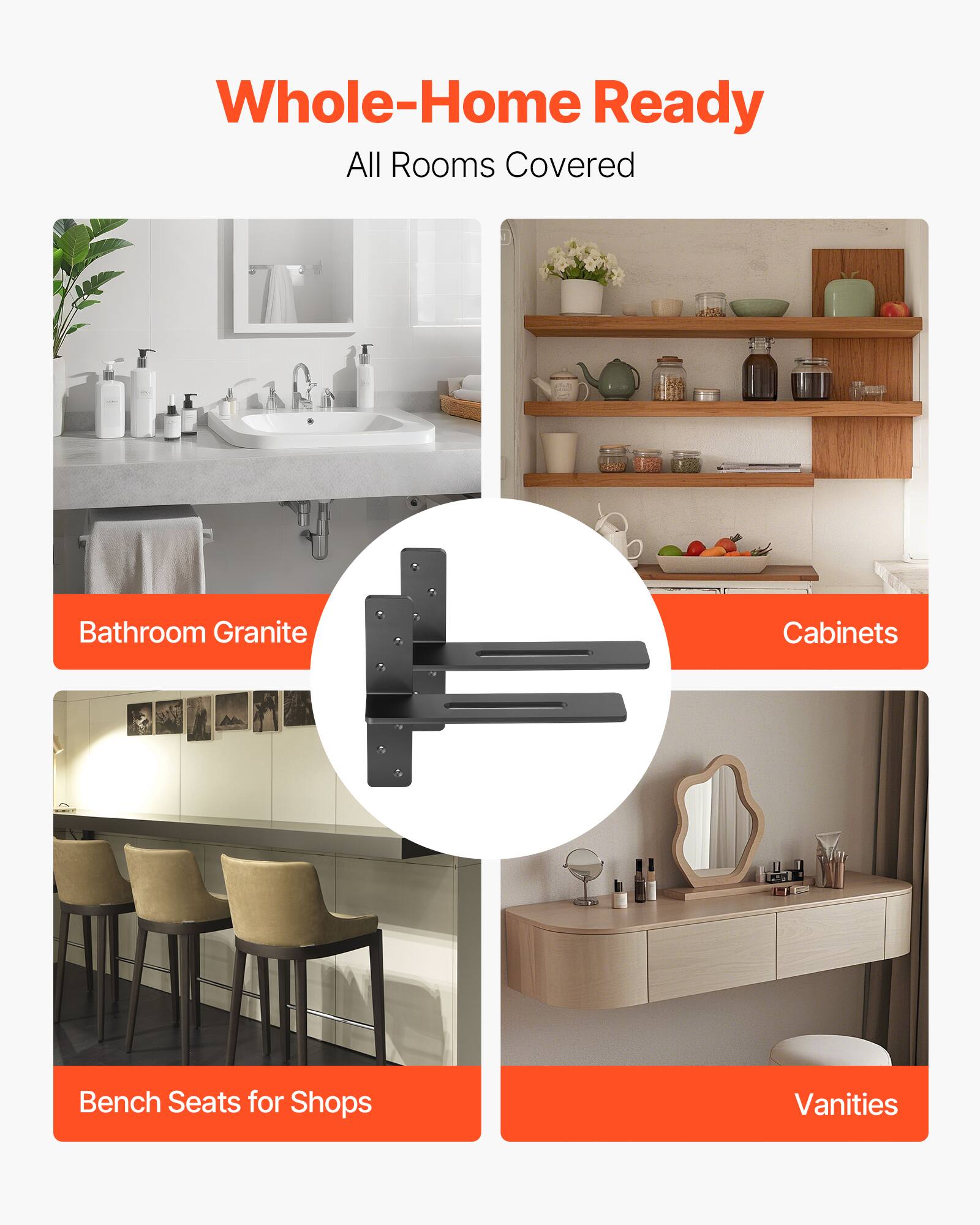 Whole-Home Ready
All Rooms Covered

Bathroom Granite
Cabinets
Bench Seats for Shops
Vanities