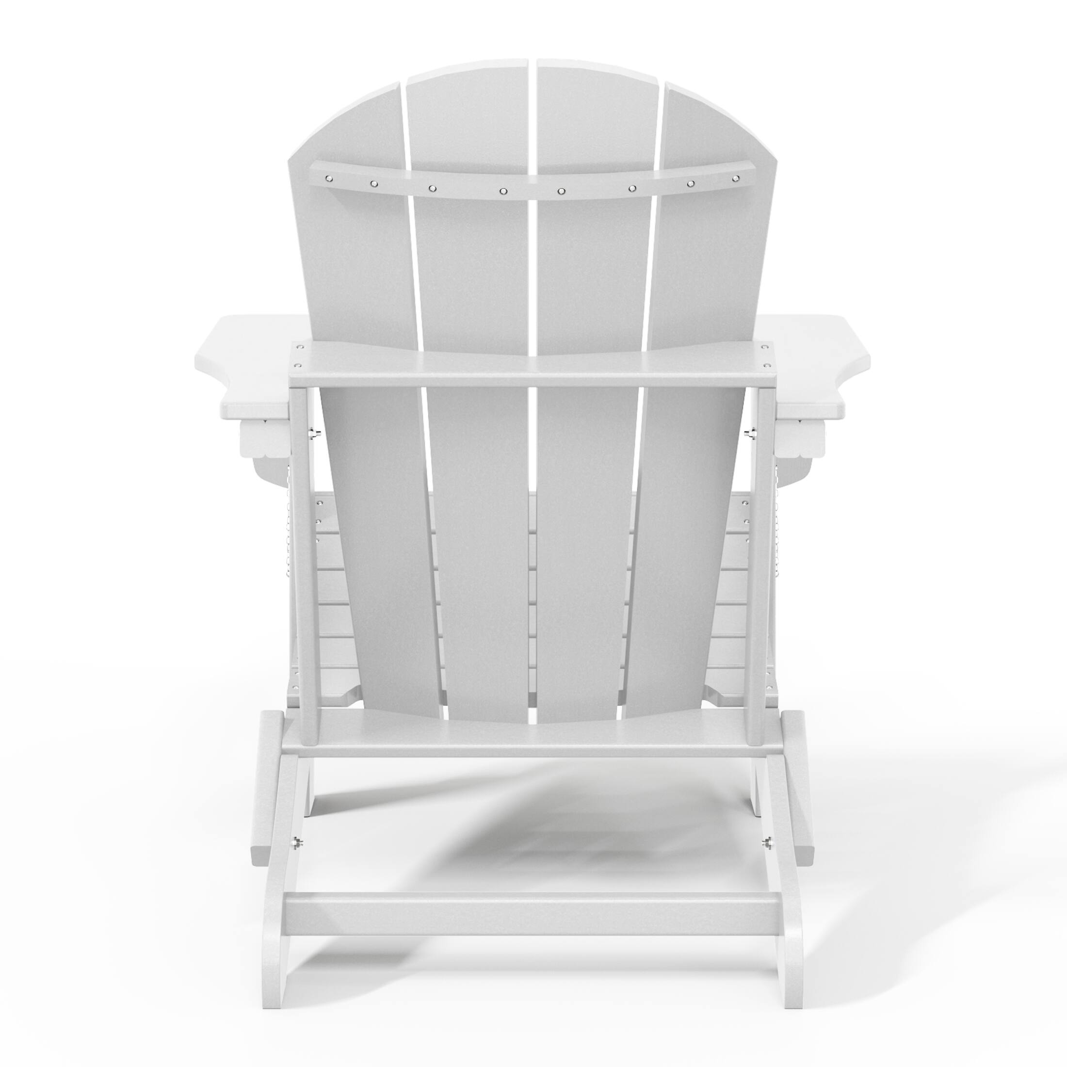 Alt View 2. WestinTrends - WestinTrends Malibu Outdoor HDPE Folding Poly Adirondack Chairs (Set of 2) - White.