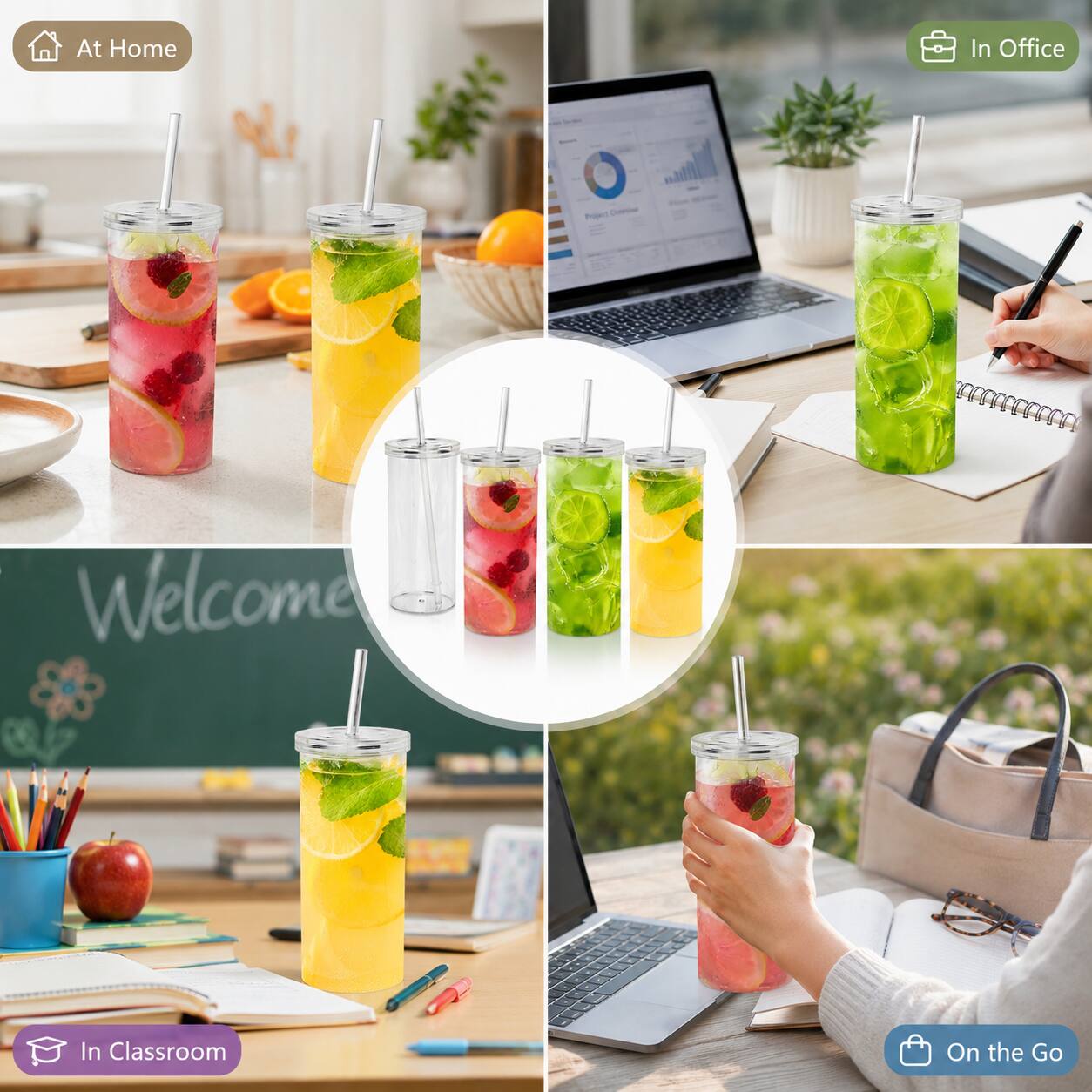At Home  
In Office  
Welcome  
In Classroom  
On the Go