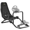 Front. VEVOR - Racing Wheel Stand, Heavy-Duty Integrated Simulator Cockpit Steering Stand, Fit Logitech G25,G27,G29,G920,G923 - Black.