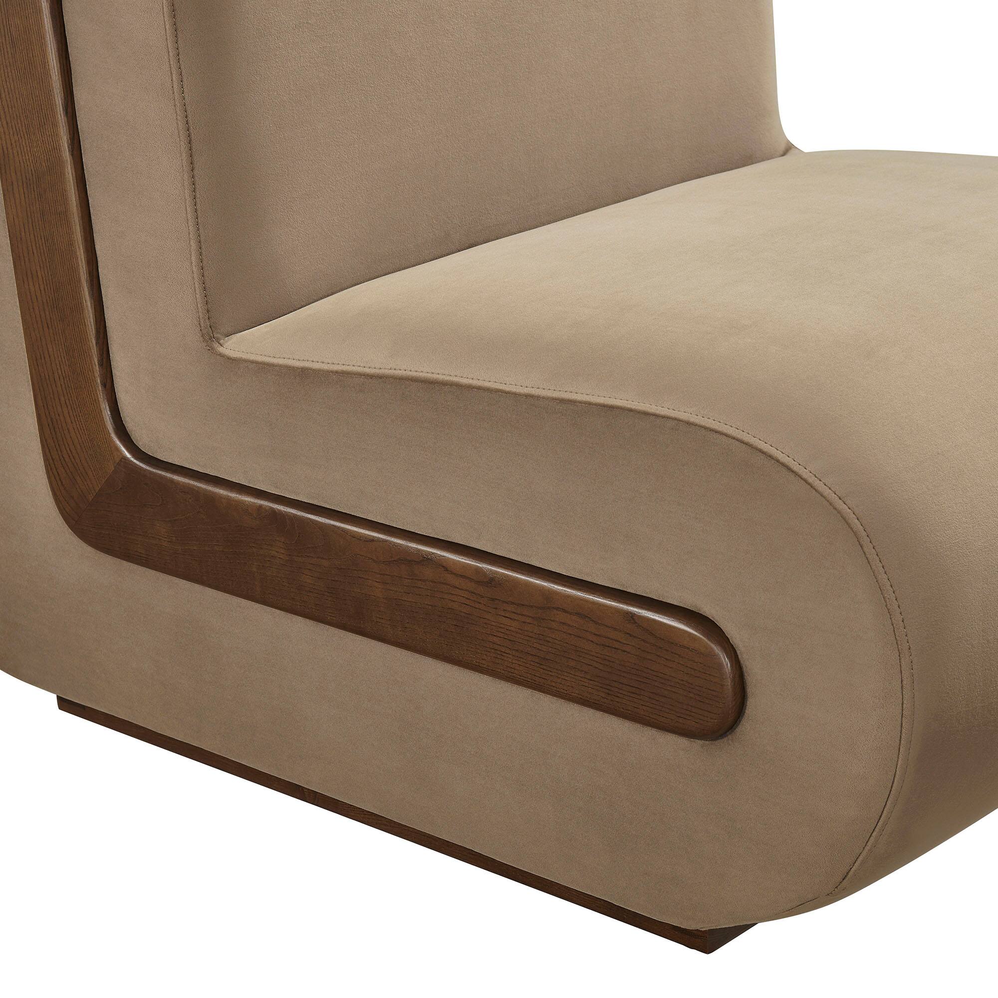 Alt View 5. Modway - Denby Performance Velvet Accent Chair by Modway - Taupe.